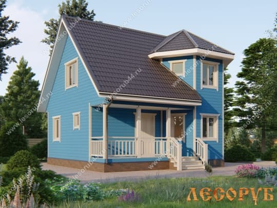  Проект деревянного дома 8x7,5