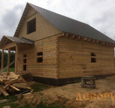 Строительство дома из бруса в Тутаевском р-не ЯО - июль 2019 года