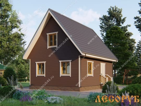 Проект деревянного дома 8x6