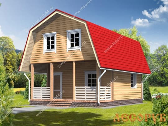 Проект деревянного дома 6x8