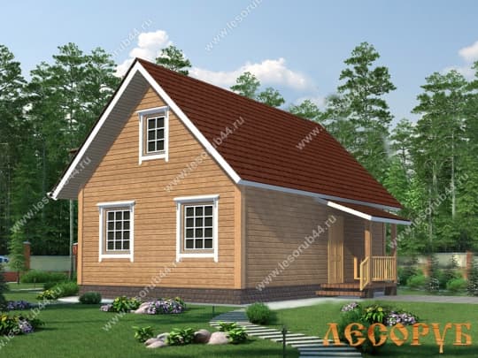 Проект деревянного дома 6x9