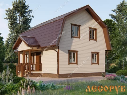 Проект деревянного дома 9x7