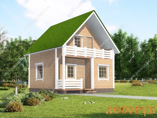 Проект деревянного дома 6x6