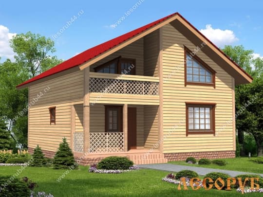 Проект деревянного дома 9x9
